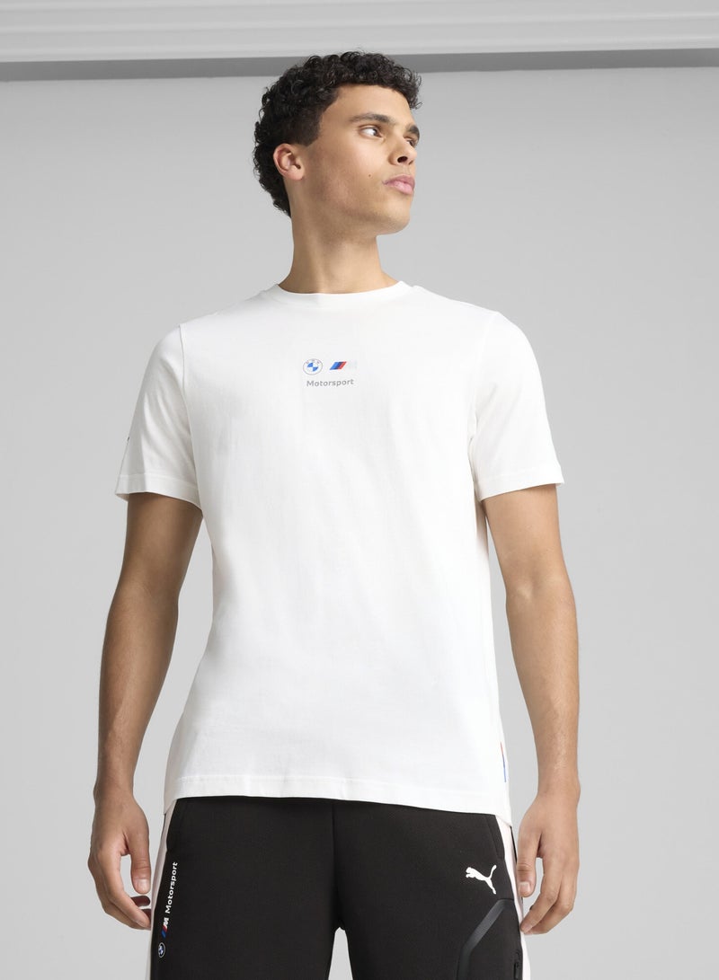 PUMA BMW M Motorsport Car Graphic Mens White T-Shirt 2 - Image 1